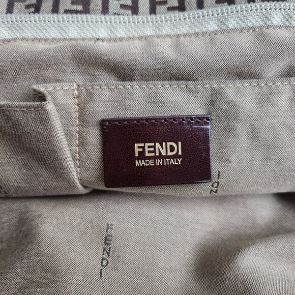 Authentic Fendi Zucchino Tote Charm Canvas Small - Picture 6 of 16